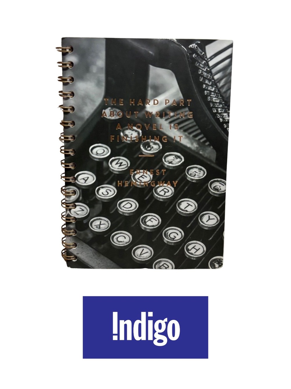 Indigo “The Hard Part About Writing” Coiled Notebook